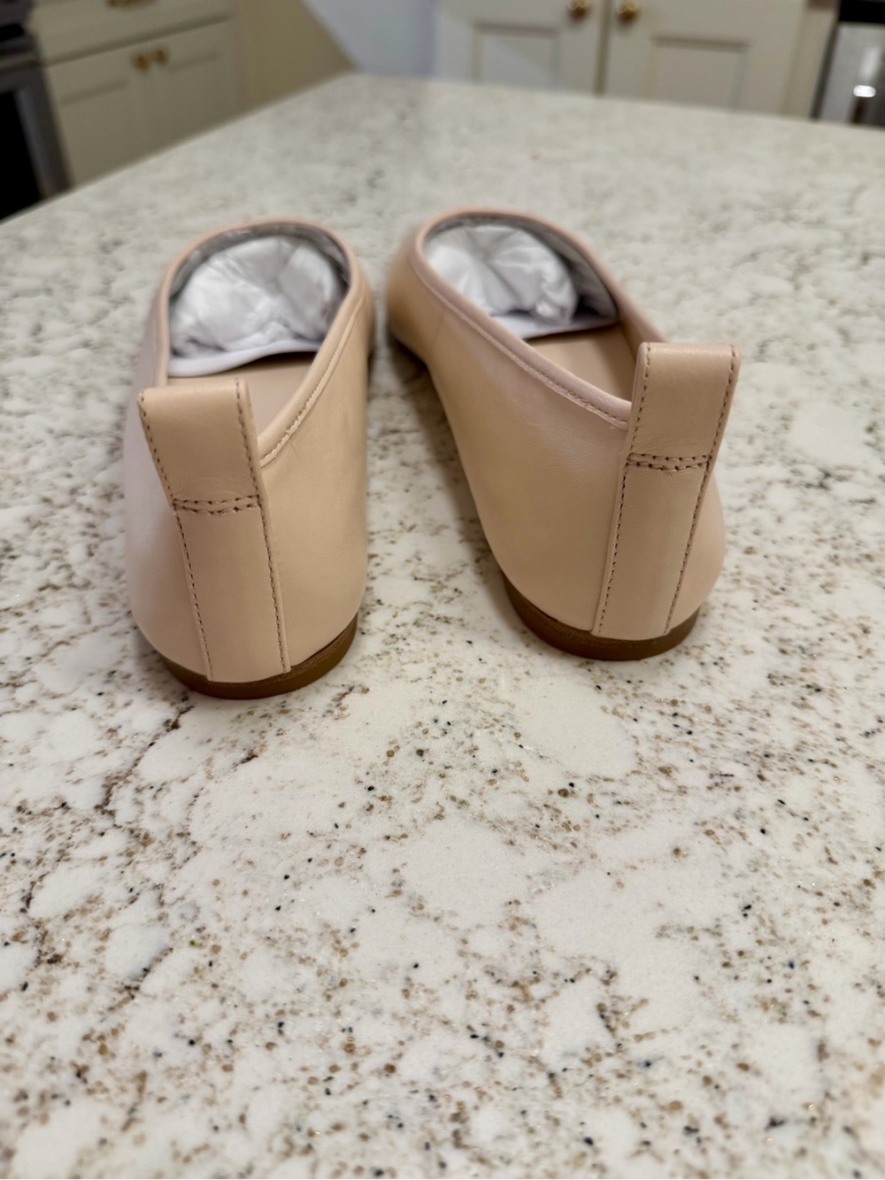 Vince Blush Leather Vivian Ballet Flats - Picture 3 of 11